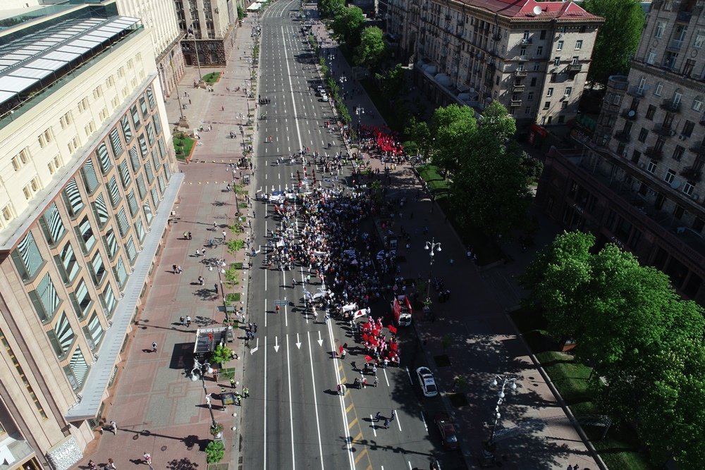  Сбор на марш прошел возле метро «Крещатик» в 10:00
