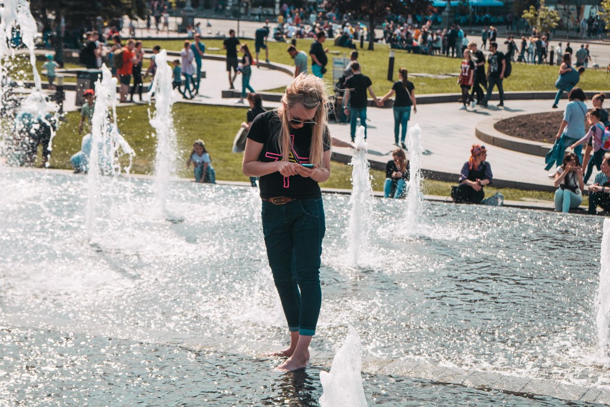 Погода позволила помочить ножки