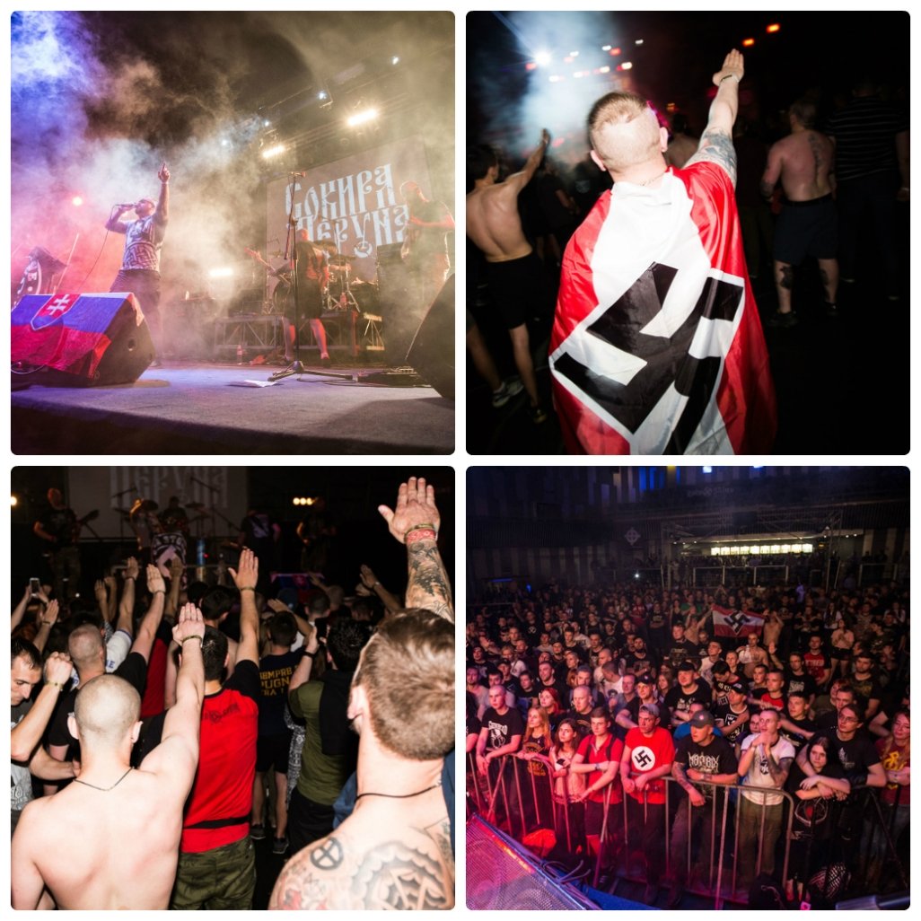 Фанаты слэмились под сценой с нацистской символикой. Фото Zaborona.com