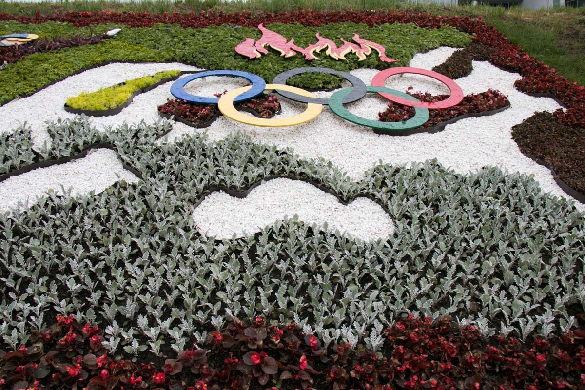 В композиции использована олимпийская символика В композиции использована олимпийская символика