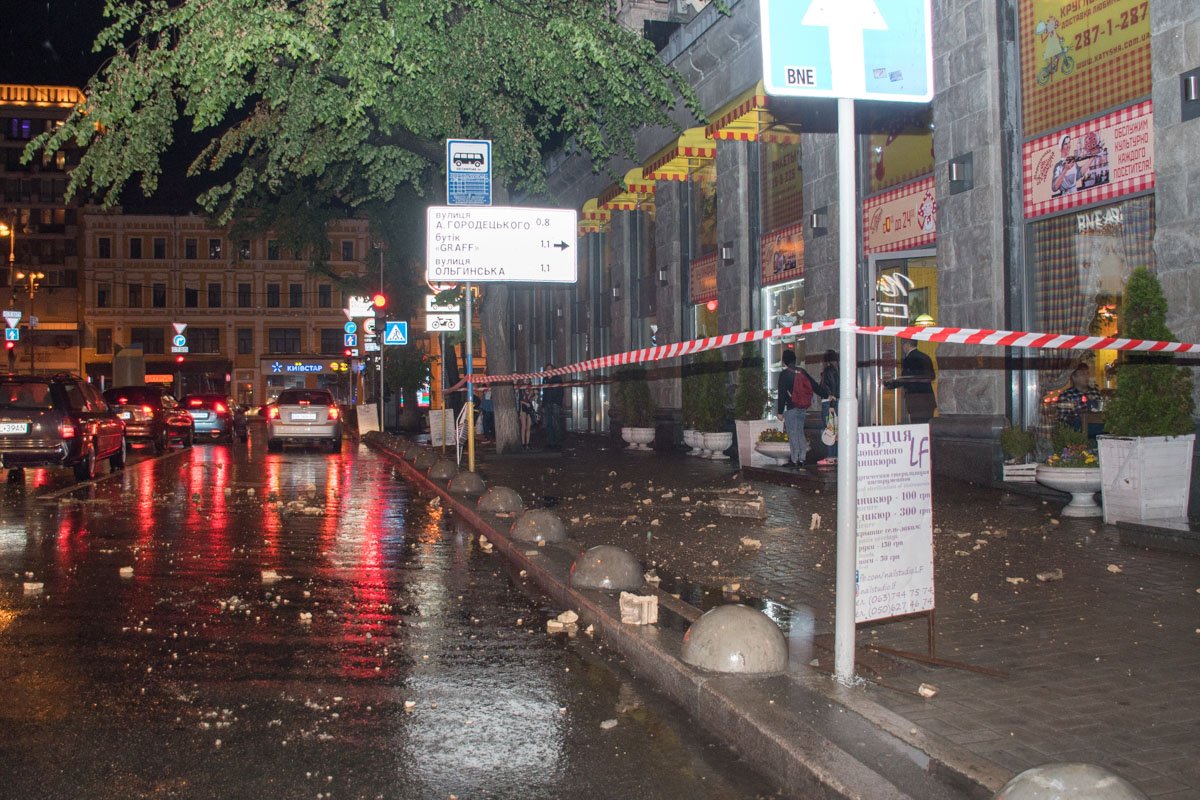 Полиция оградила часть тротуара