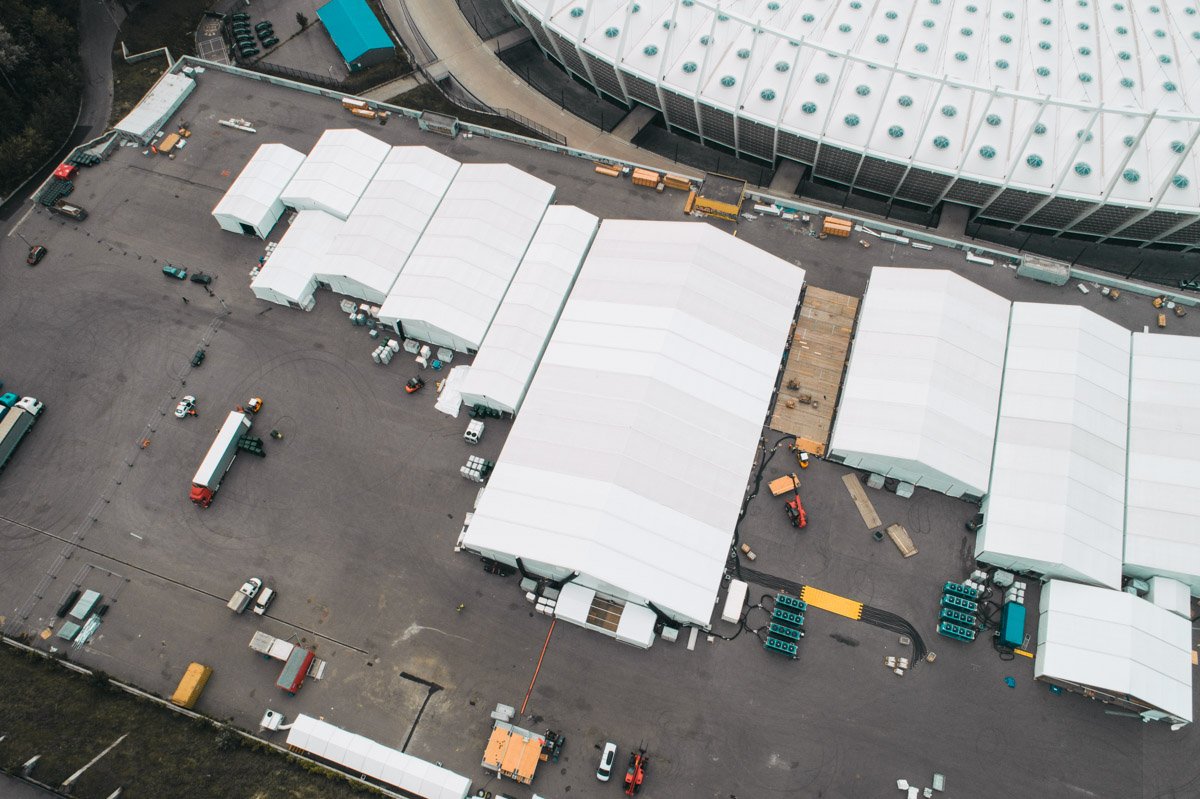 Вид на подготовку сверху 