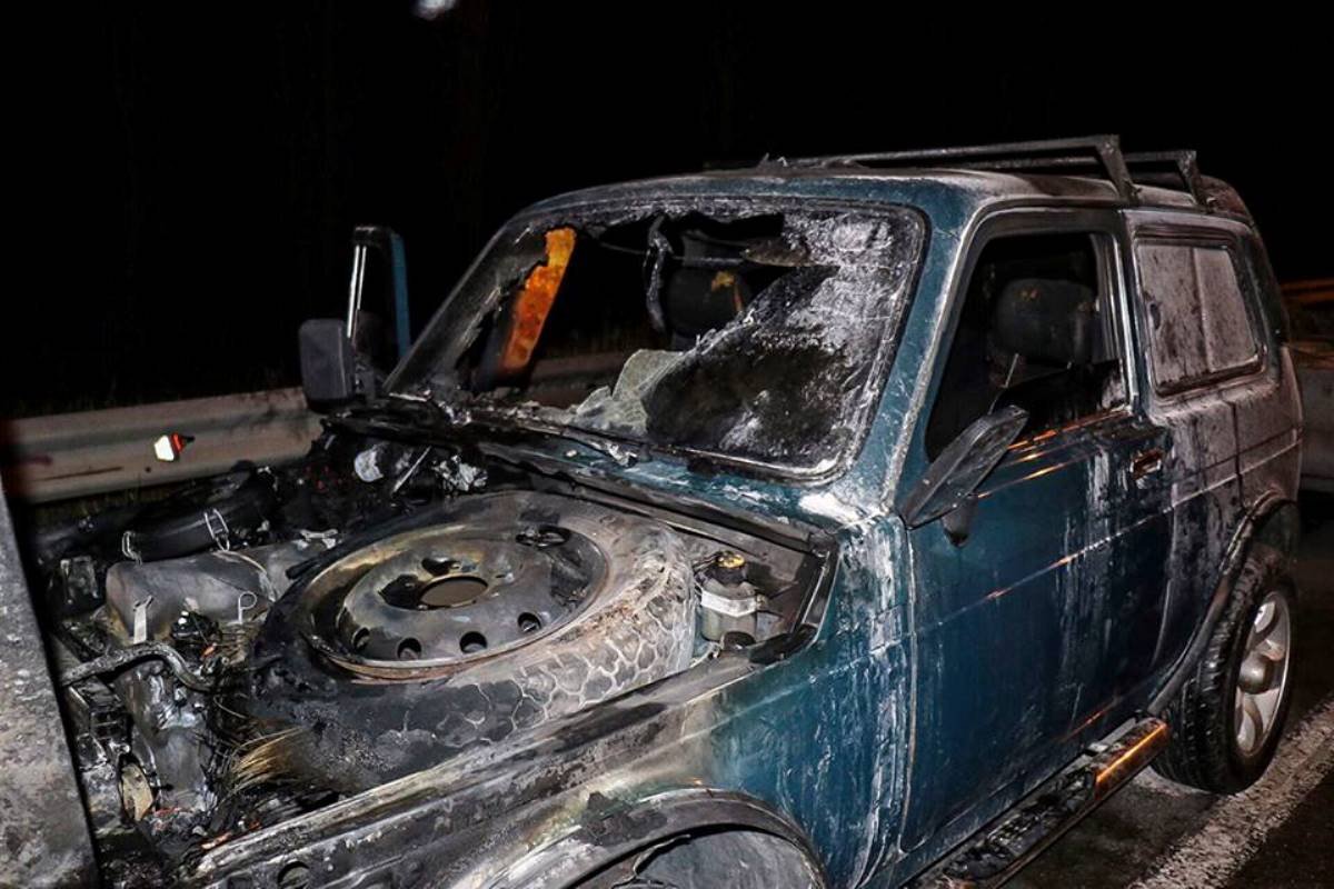 Моторный отсек выжжен