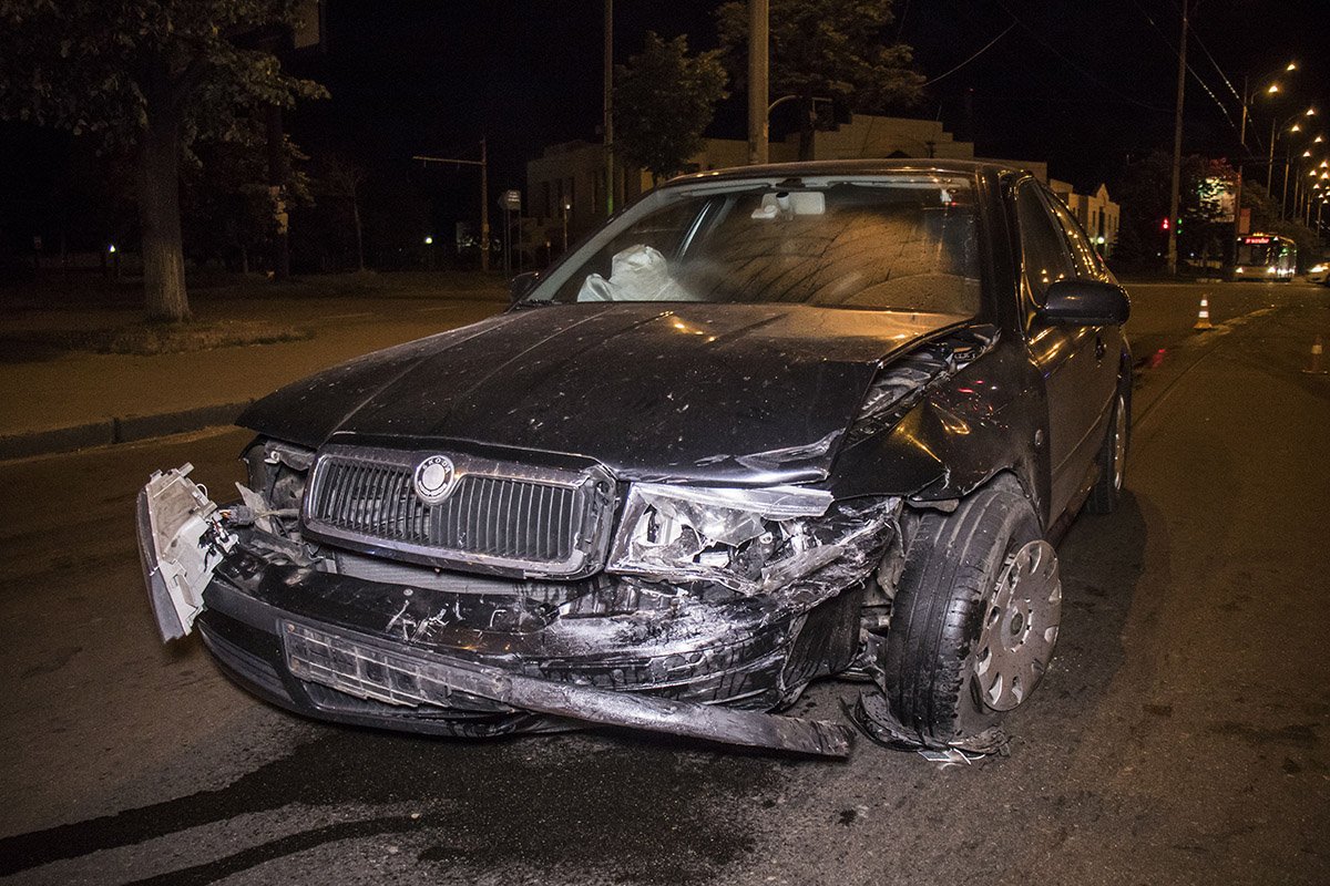 Столкнулись Daewoo Nubira и Skoda Octavia