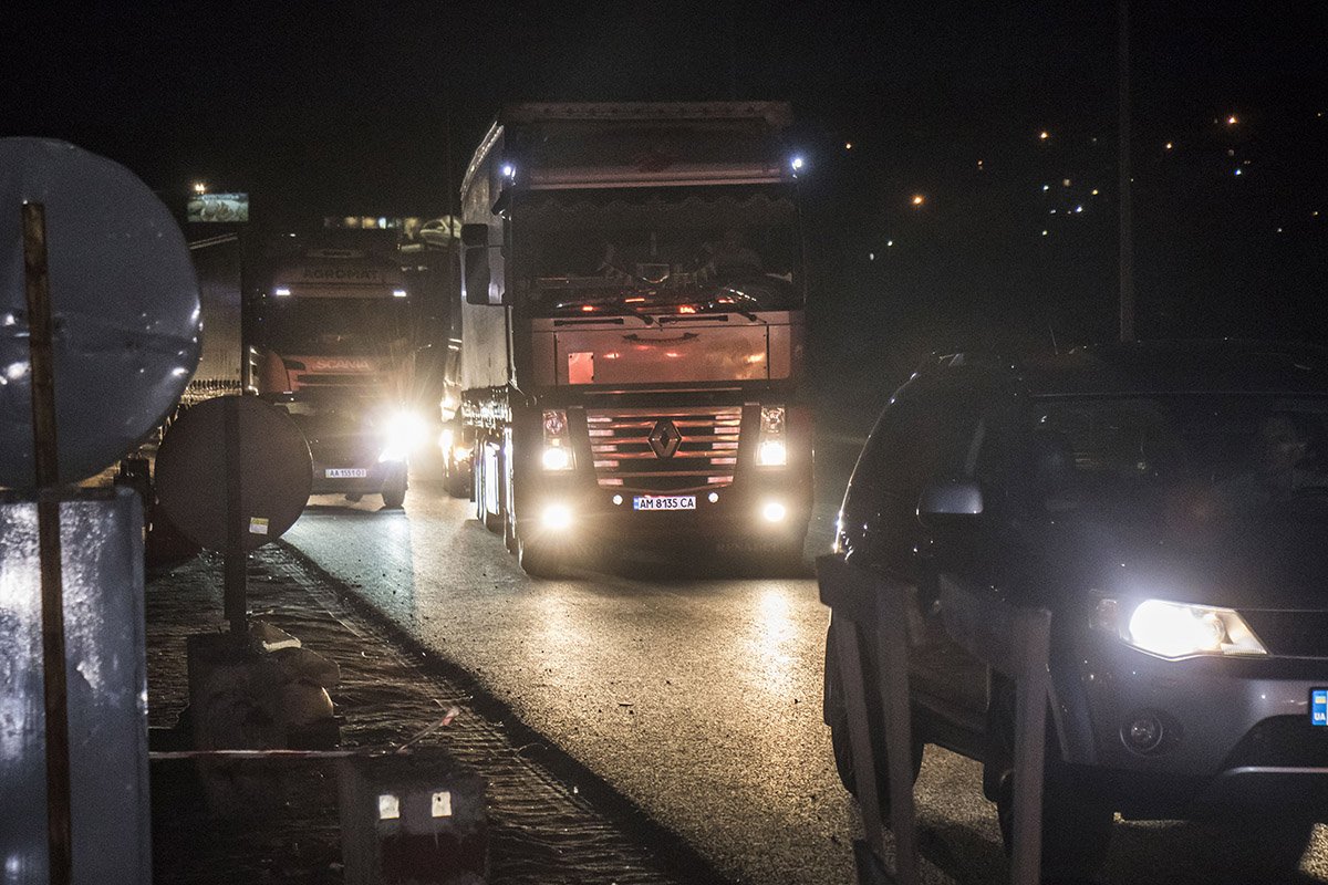 В сторону Киева образовалась пробка