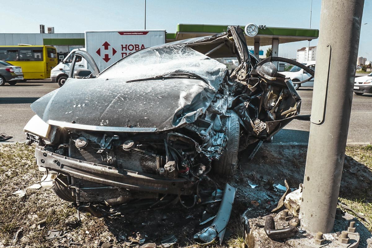 Авария произошла перед Жулянским мостом Авария произошла перед Жулянским мостом