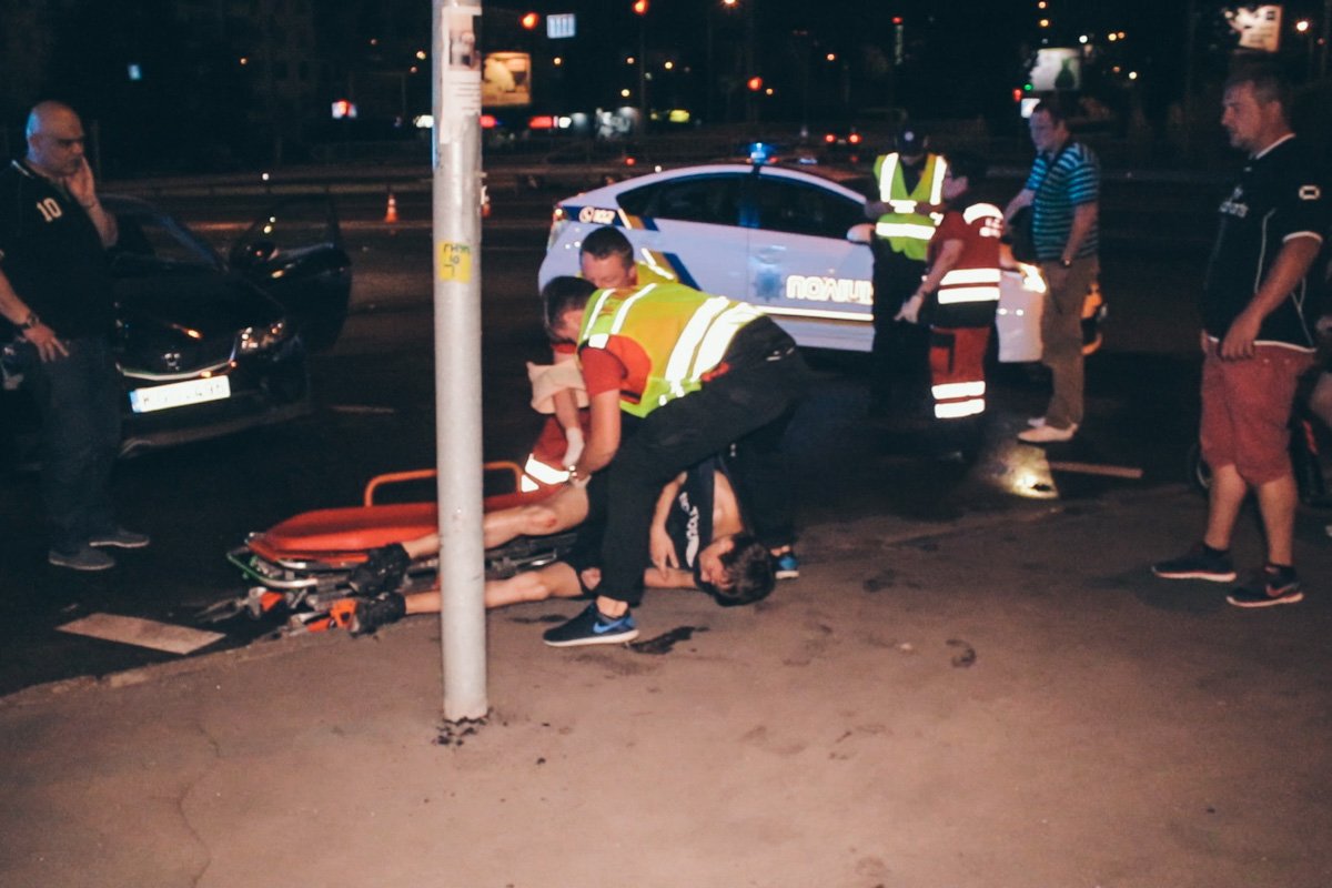 В результате аварии пострадал пассажир Octavia - молодой парень