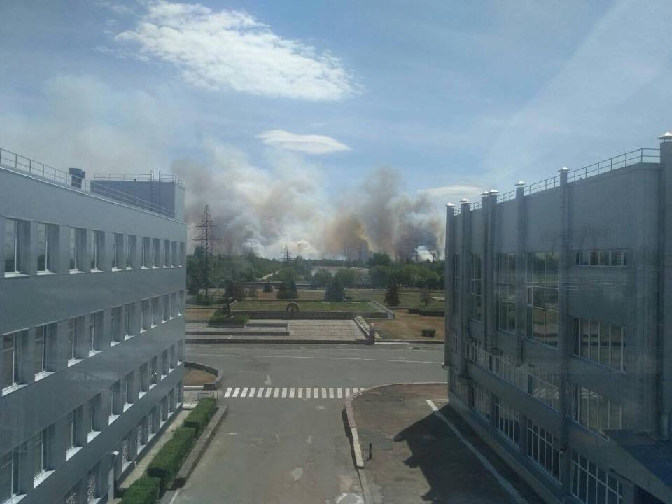 Фото пожара от пользователей соцсетей