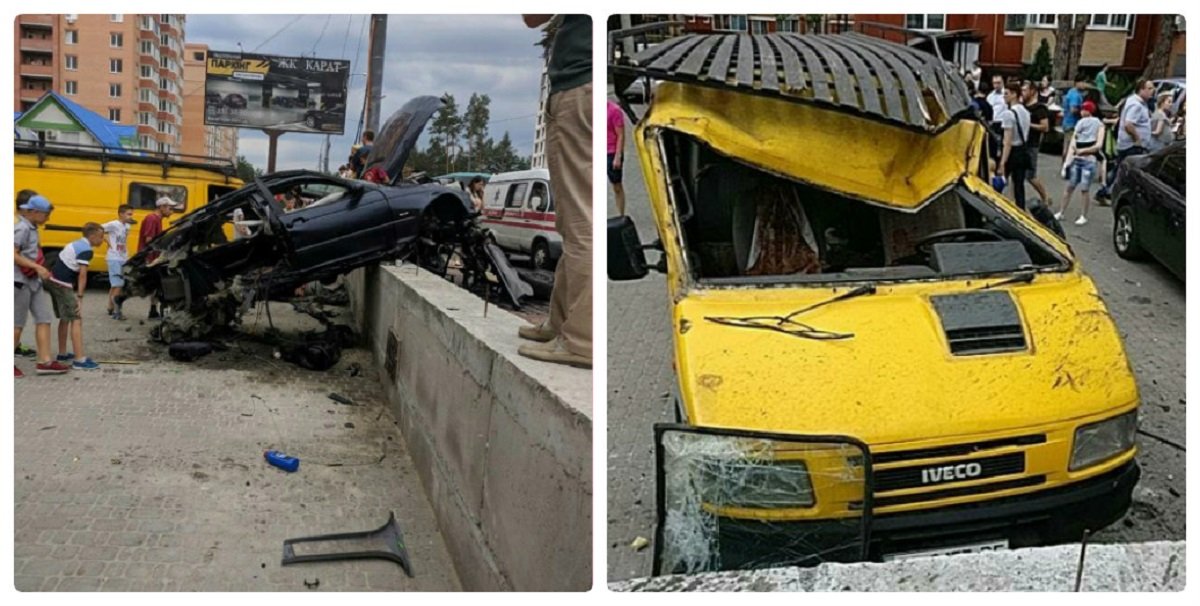 Машина зацепила три автомобиля. Пострадал только владелец BMW