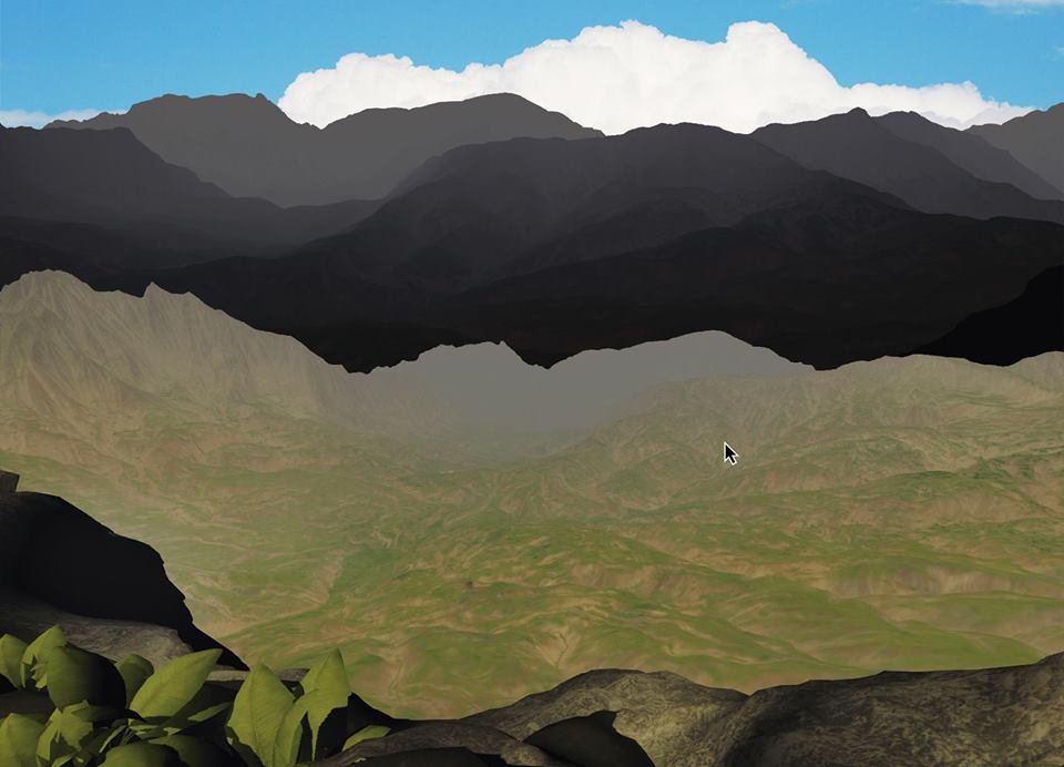 Художница Юлия Беляева использует стены галереи как полотно и создает на них виртуальные проекции