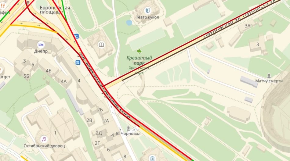 Пробки по состоянию на 10:00