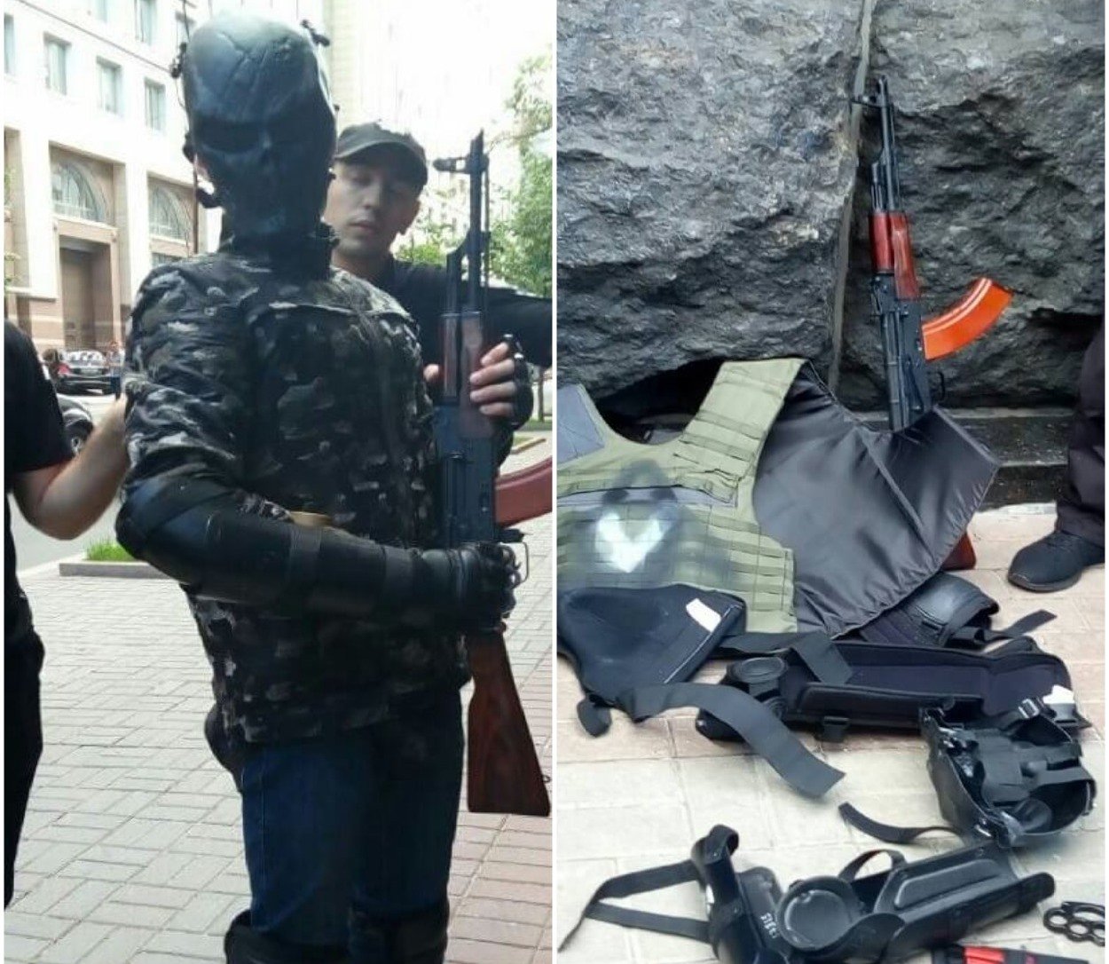 В Киеве возле Кабмина задержали мужчину с оружием