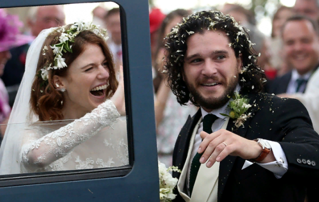 Кит Харингтон и Роуз Лесли сыграли свадьбу