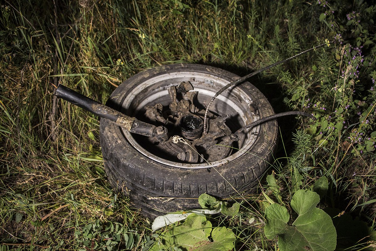 От удара у BMW оторвало 2 колеса