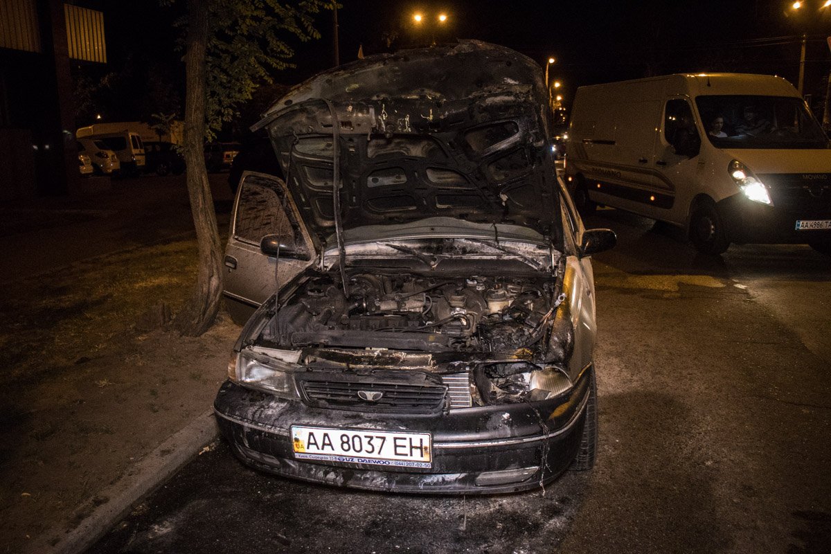 Сгорела машина Daewoo Nexia