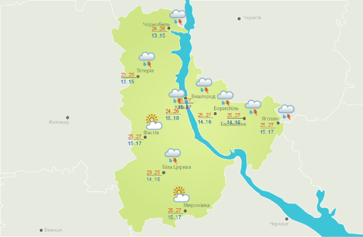 Погода в Киеве на 14 июля Погода в Киеве на 14 июля