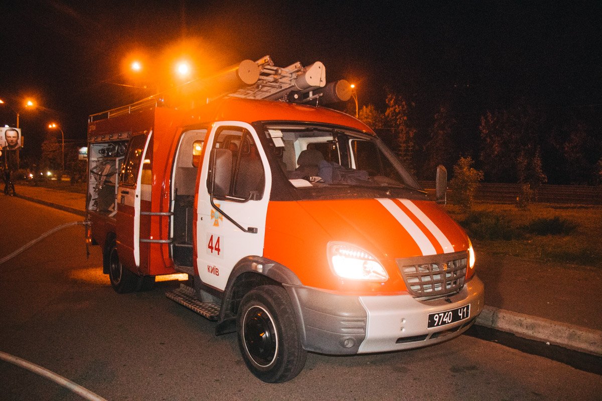 Мужчина выбежал на улицу, и увидел что дерево, которое находилось за будкой охвачено огнем