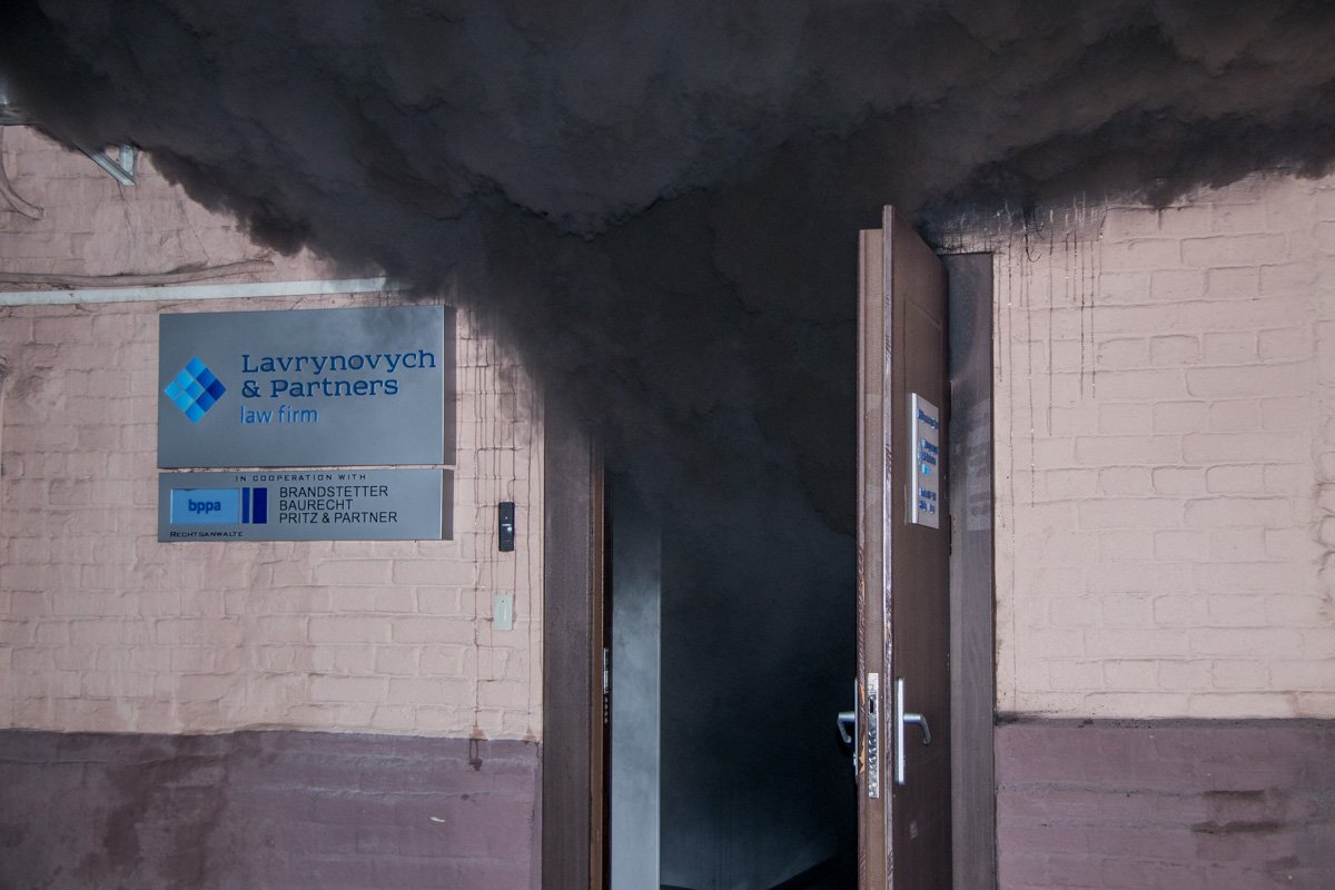 На улице Саксаганского, 41а произошел пожар