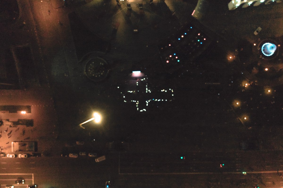 Так выглядел перформанс с высоты