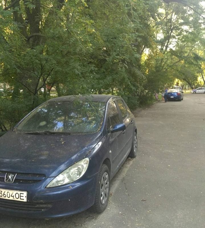 Выяснилось, что машина более полугода стояла нетронутой в паутине во дворе на Соломенке. Фото из личных источников