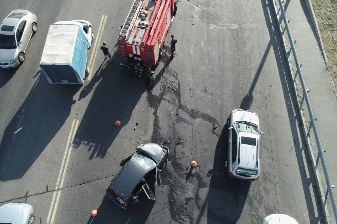 Авария вызвала тянучку на мосту Авария вызвала тянучку на мосту