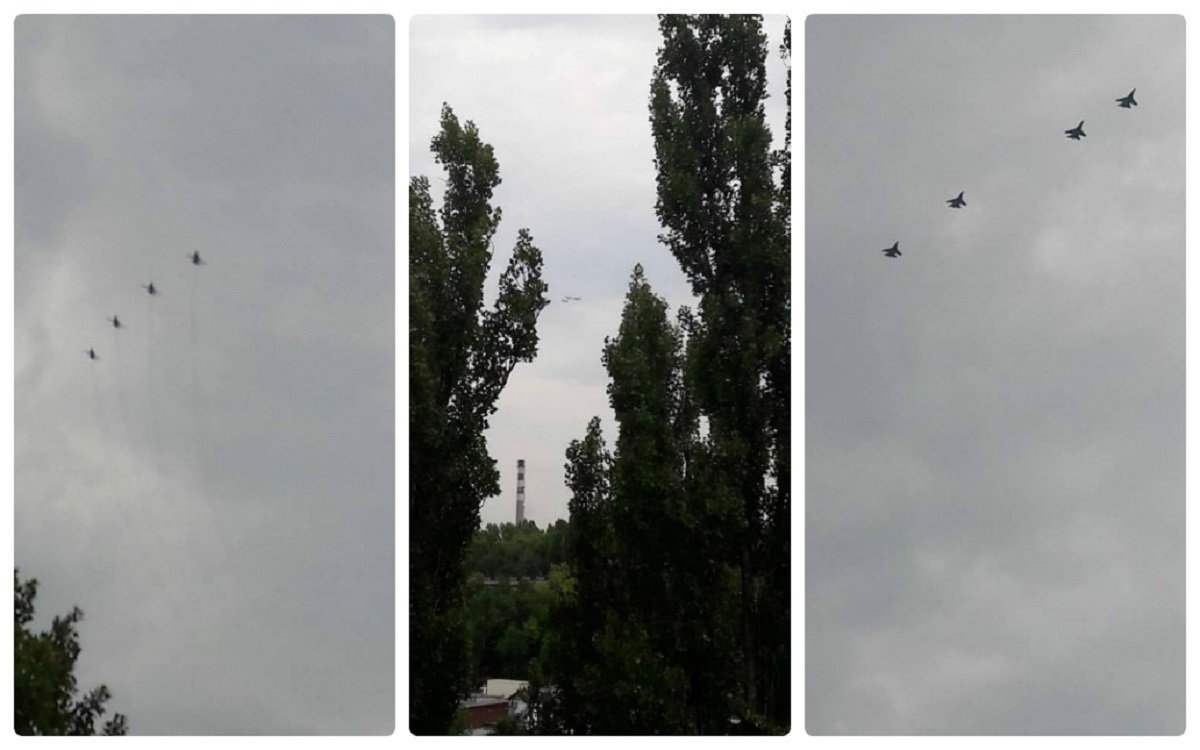 В небе над Киевом жители столицы заметили военные самолеты 