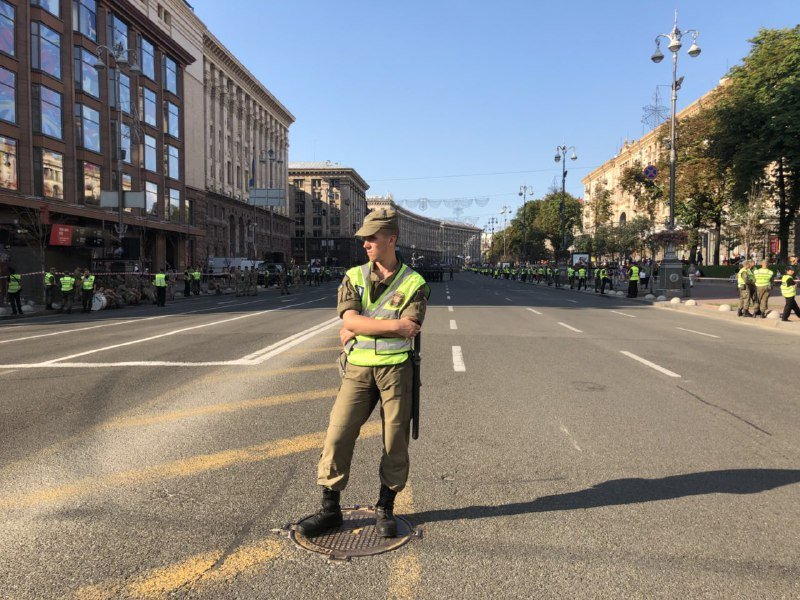 Первую репетицию проводили 16 августа без участия военной техники