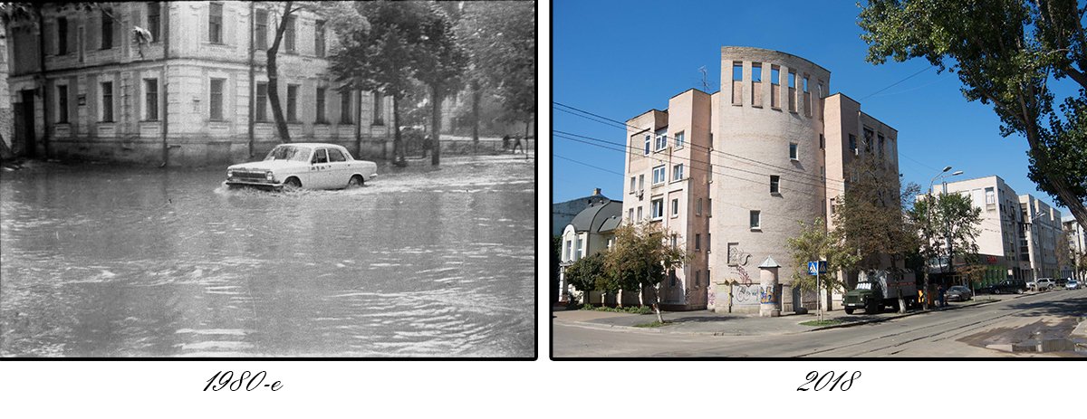 Архитектуре Константиновской улицы, как и Подолу в целом, свойственно то, что старейшие здания стоят в начале улицы, а далее доминирует застройка второй половины ХХ столетия