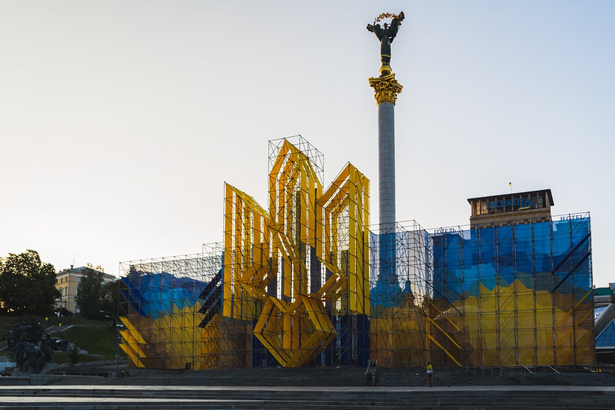 Майдан выглядит относительно чистым Майдан выглядит относительно чистым