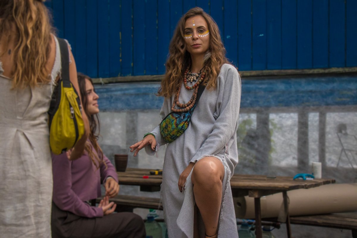 Платье из конопли - не сковывает движения Платье из конопли - не сковывает движения