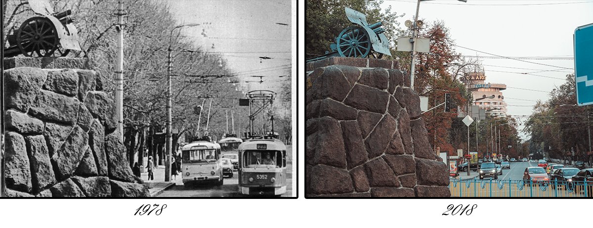 С 1914 по 1918 годы на площади находился памятник Искре и Кочубею. Сейчас на этом месте установлен монумент рабочим завода «Арсенал»