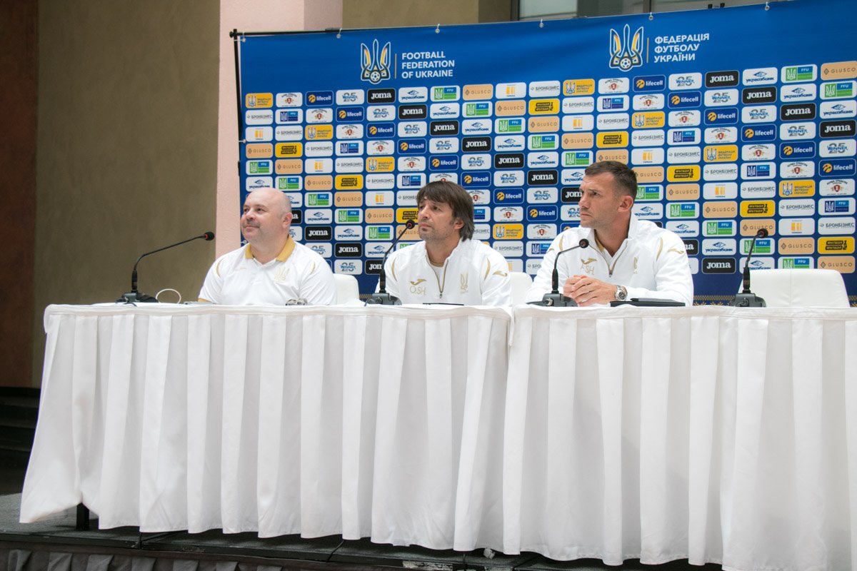 Пресс-конференция с участием тренеров сборной Украины Пресс-конференция с участием тренеров сборной Украины