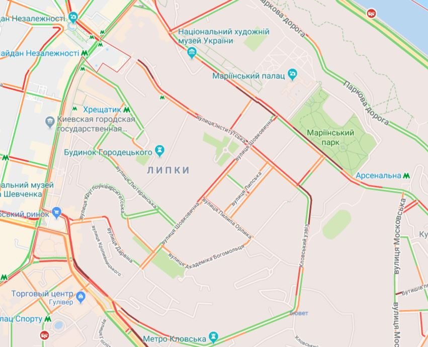 Пробки сковали центр Киева Пробки сковали центр Киева