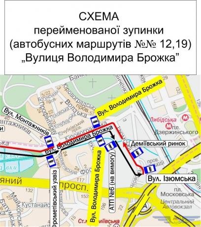 Переименовали остановку «Улица Кировоградская» по улице Брожко