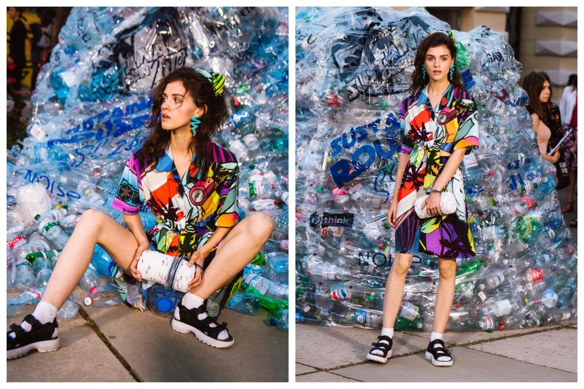 Для коллекции Русинович разработала принт с яркими цветовыми пятнами