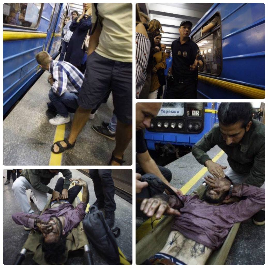 На станции метро "Контрактовая площадь" под поезд упал мужчина На станции метро "Контрактовая площадь" под поезд упал мужчина