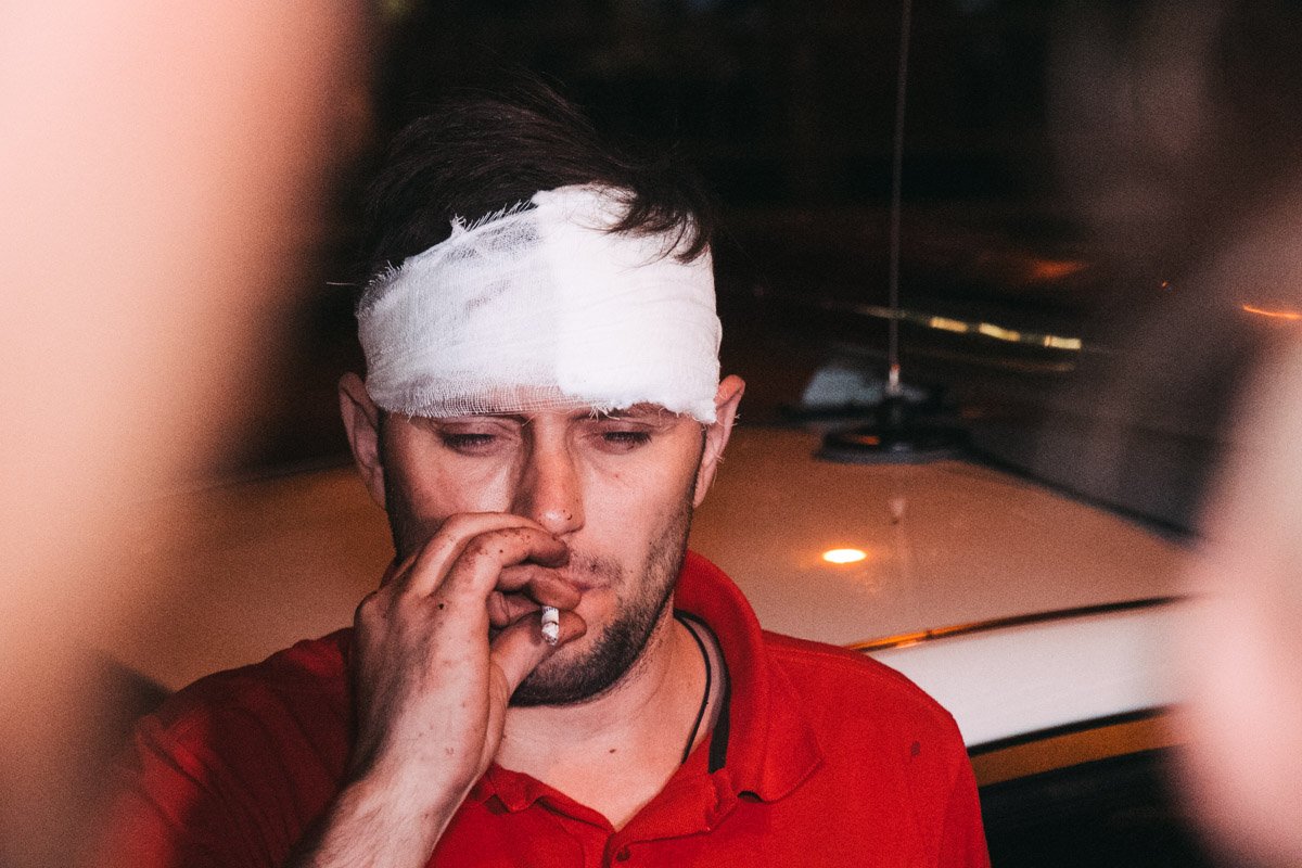 Прибывшие на место аварии патрульные, предложили водителю Ford пройти тест на присутствие в крови алкоголя. Результат показал 1.24 промилле Прибывшие на место аварии патрульные, предложили водителю Ford пройти тест на присутствие в крови алкоголя. Результат показал 1.24 промилле