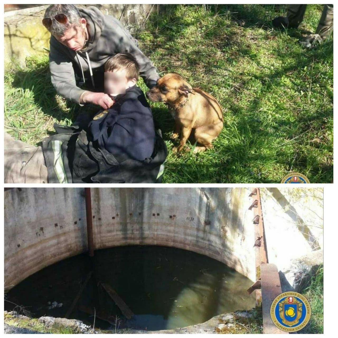 В Черкасской области спасатели достали из резервуара с водой ребёнка, мужчину и собаку 1