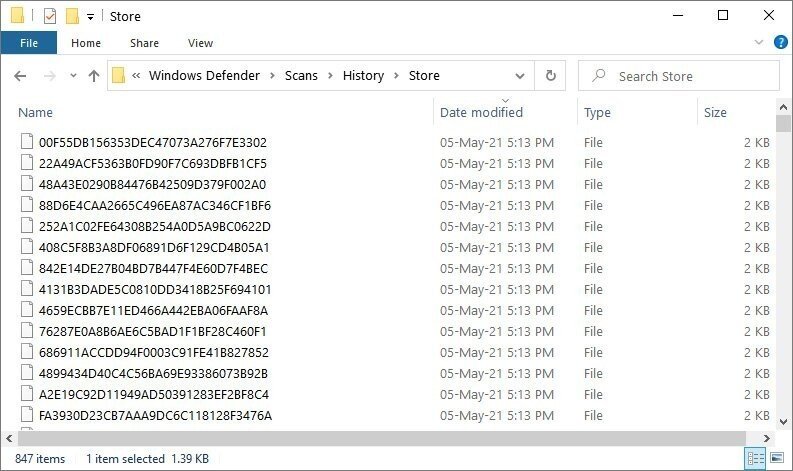 Последнее обновление Windows Defender приводит к захламлению системного диска неопознанными файлами 1