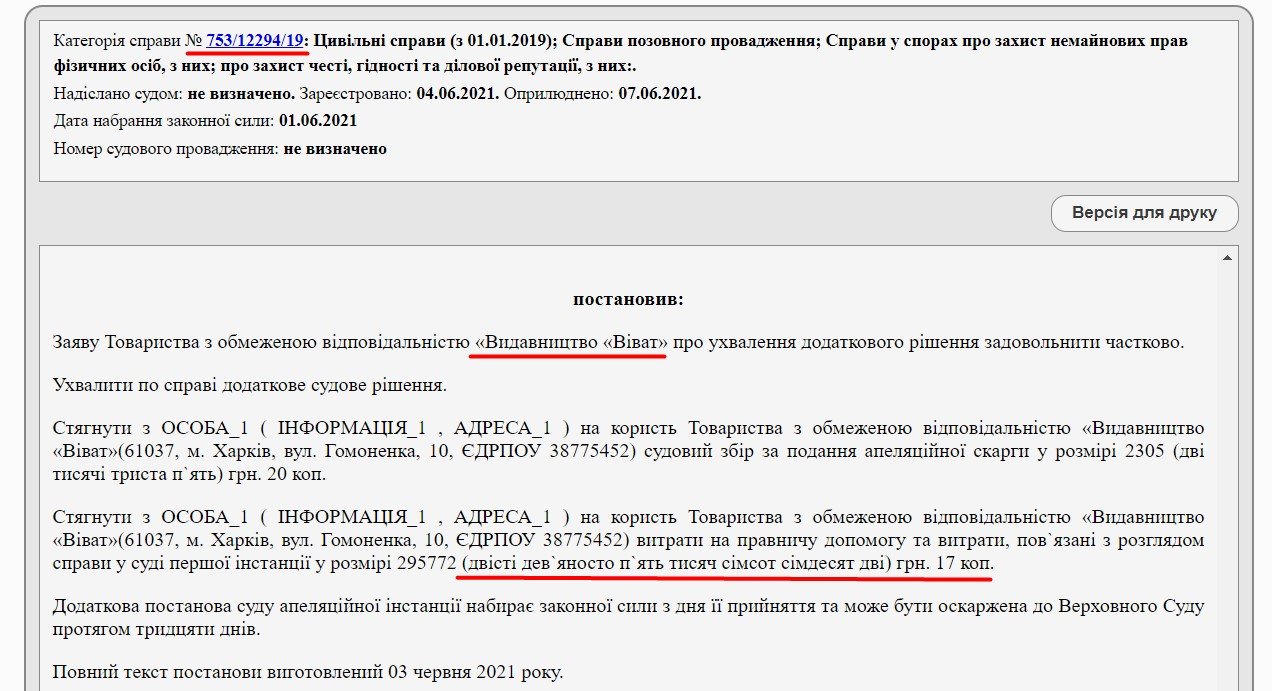 «Дело Василия Стуса»: Медведчук должен выплатить издательству почти 300 тыс. гривен 1