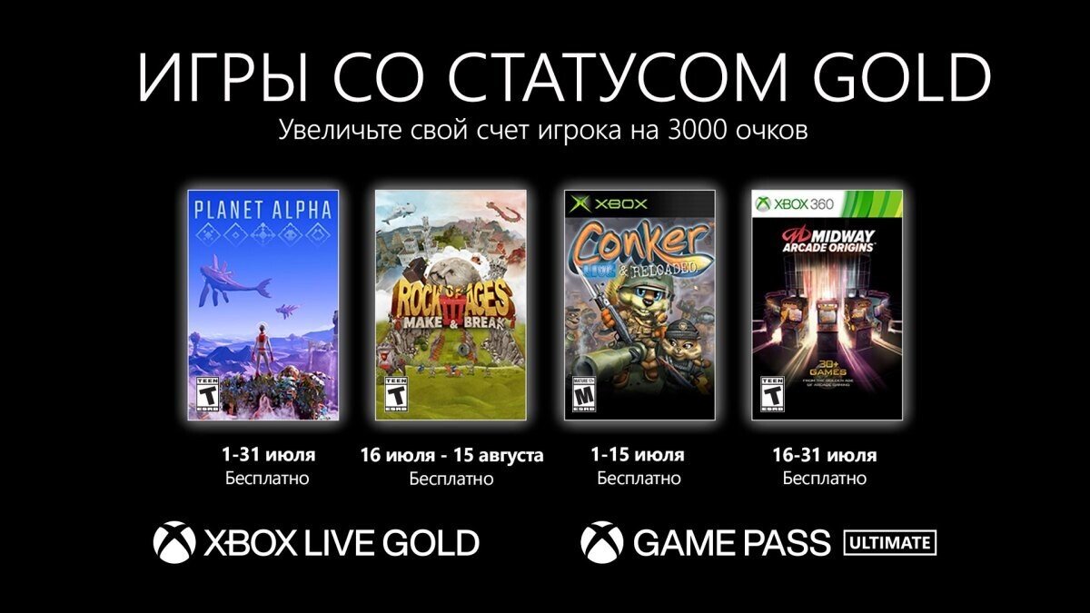 В июле подписчики Xbox Live Gold смогут получить четыре игры - Информатор  Украина