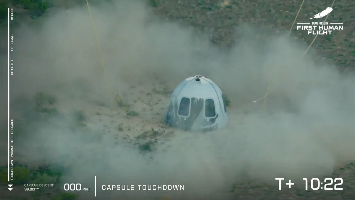 Основатель Amazon Джефф Безос совершил полёт в космос на корабле New Shepard компании Blue Origin 8