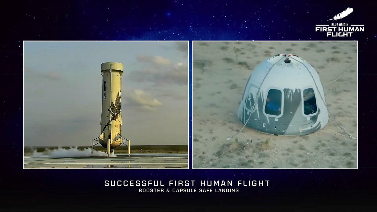 Основатель Amazon Джефф Безос совершил полёт в космос на корабле New Shepard компании Blue Origin 9
