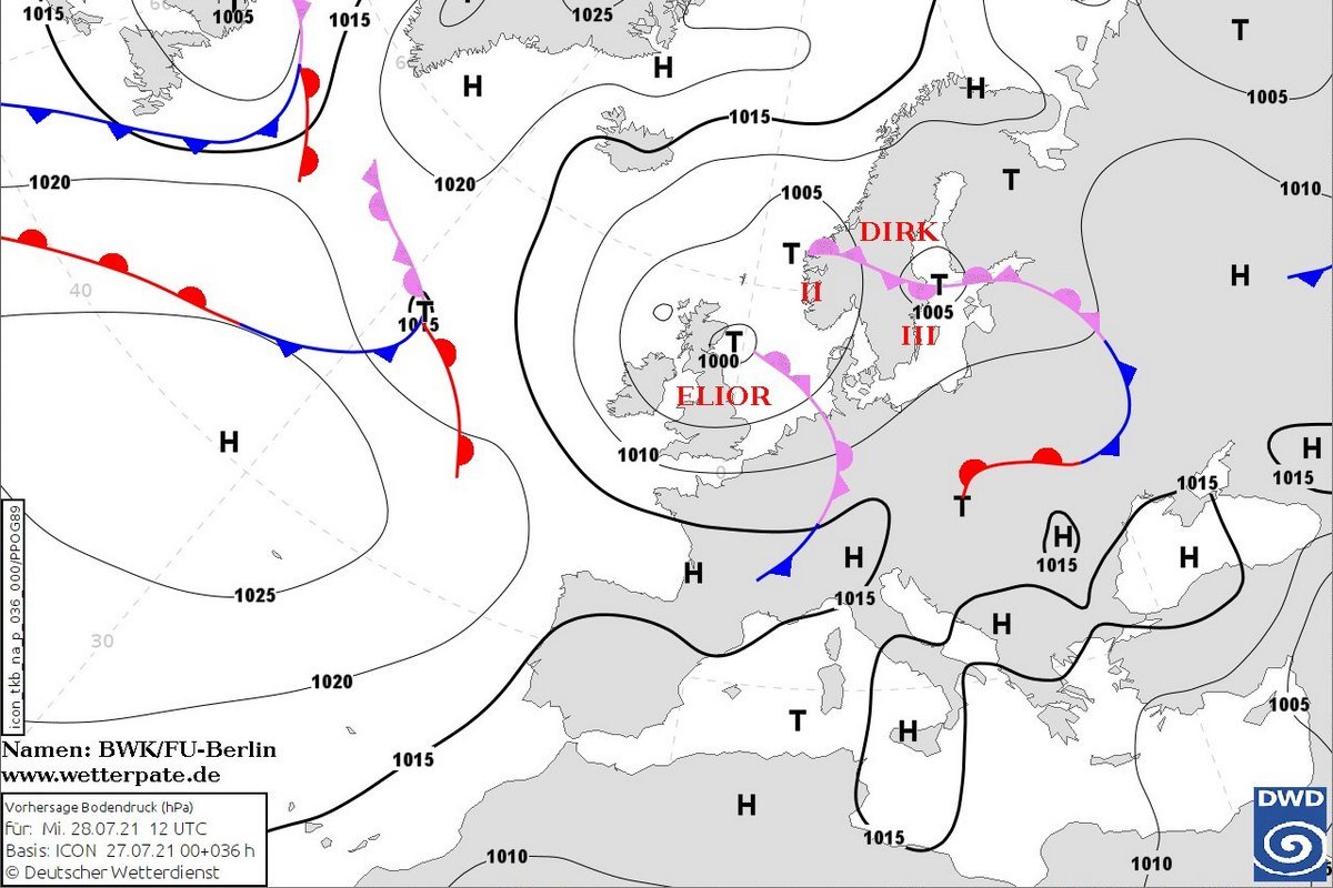 На Україну насуваються північні циклони Elior і Dirk з дощами та градом 1