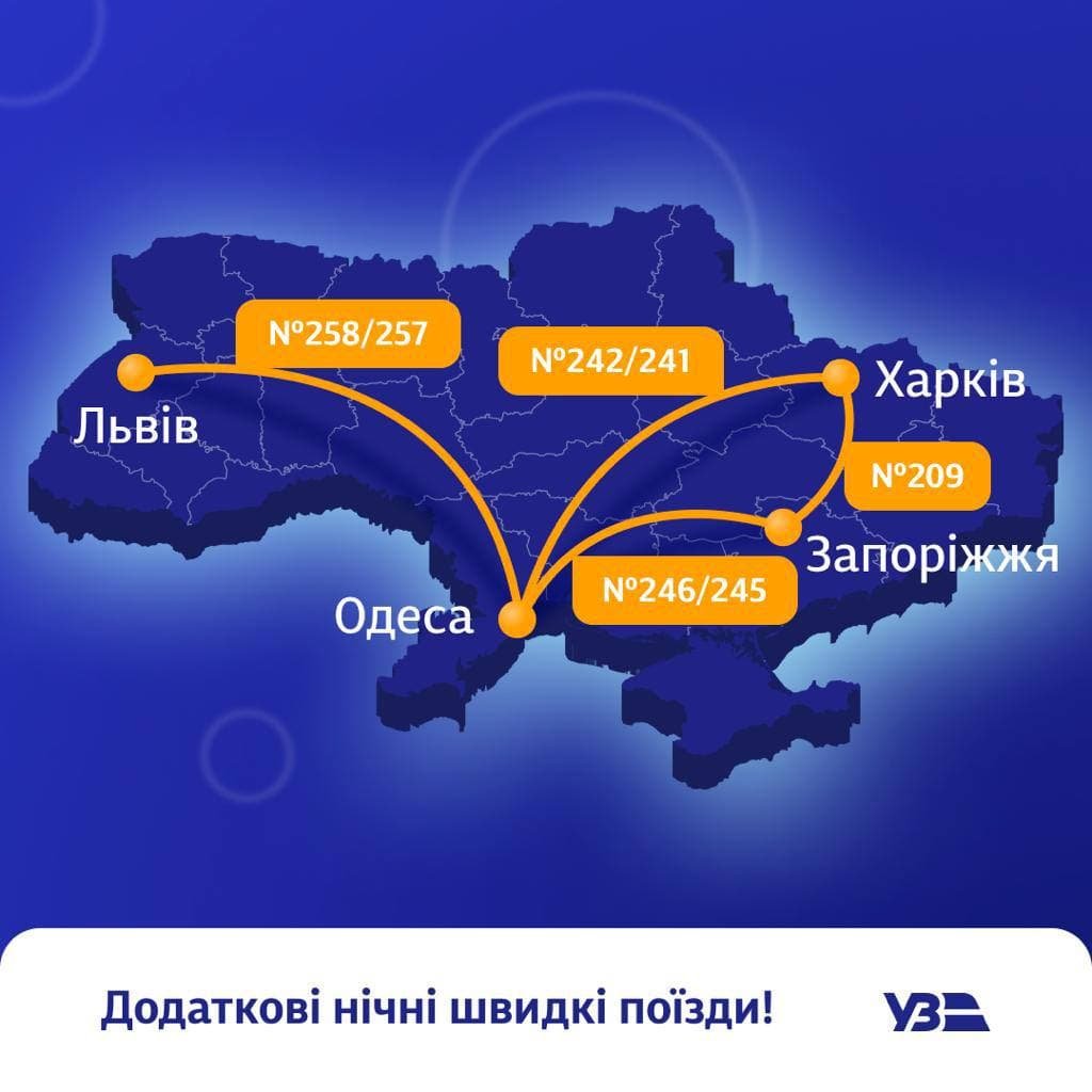 УЗ запускає швидкі нічні поїзди, які "зв'яжуть" регіони України 1