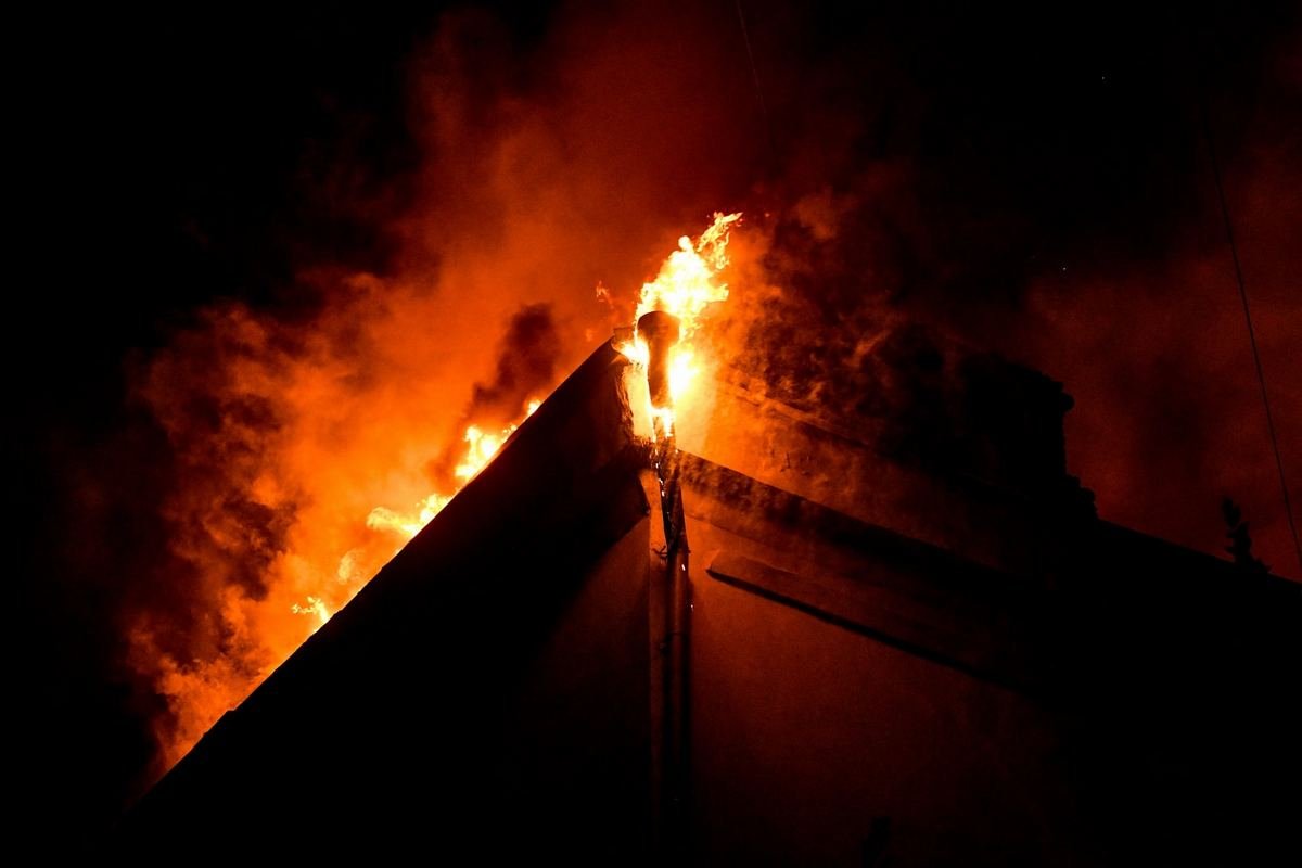 Пожар в многоэтажке в Запорожье