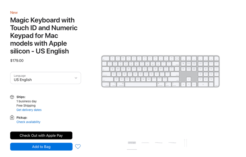 Apple начала продавать клавиатуру Magic Keyboard с Touch ID 1