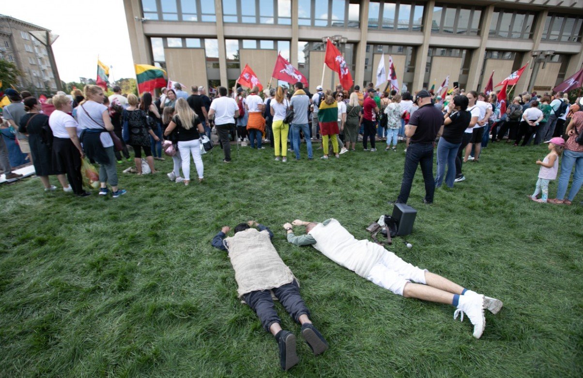 Под парламентом Литвы протестовали против ограничений для непривитых от коронавируса: задержали 26 человек 4