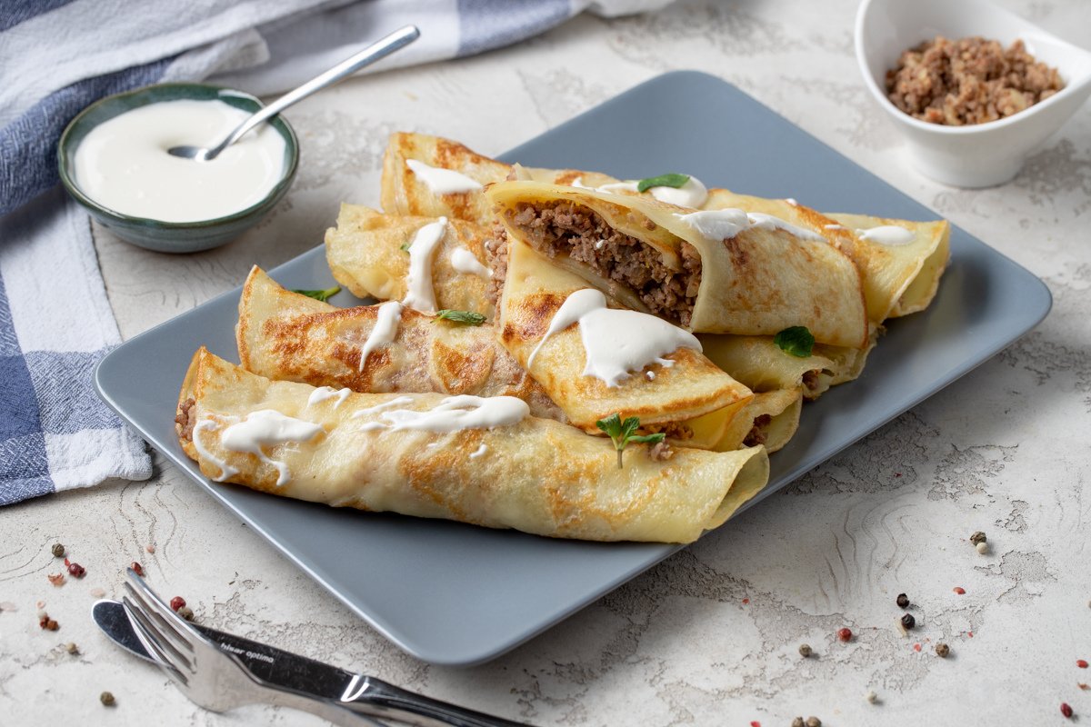 Блинчики с мясом