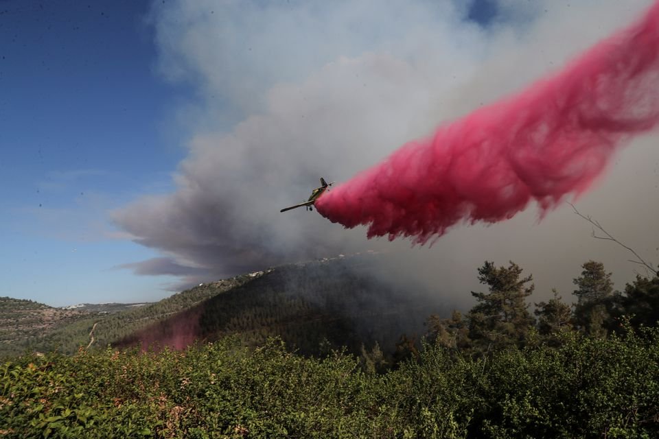Тушение пожара в Израиле, фото Reuters Тушение пожара в Израиле, фото Reuters